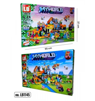 Конструктор Майнкрафт MY WORLD MINECRAFT LB1145 (36шт/2) 681 елемент у коробці