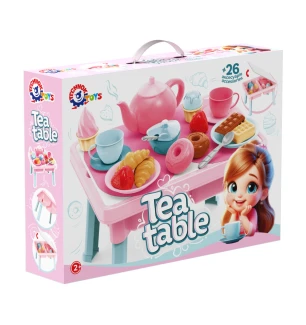 Іграшка "Столик з чайним набором ТехноК" 2246 (4шт)  у коробці 44 х 31.5 х 10 см
