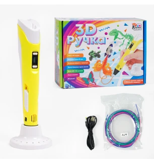 3D pen ручка 38923 (12шт/2) "4FUN Game Club" USB кабель живлення у коробці