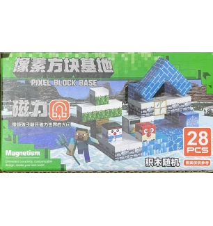 Конструктор магнітний Майнкрафт MY WORLD MINECRAFT 578-504 (108шт) 28 елементів у коробці
