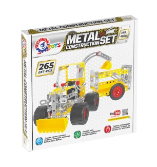 Конструктор металевий "Трактор з причепом ТехноК" 4876 (10шт) у коробці 20.5 х 16 х 5 см