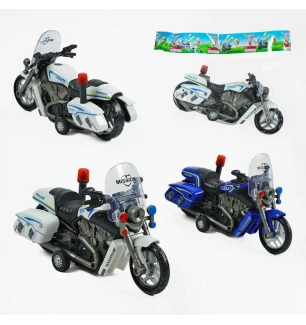 Мотоцикл інерційний 7728 (200шт/2) 2 кольори поліція звук підсвічування у пакеті  