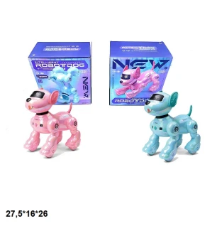 Робот-собака на р/к BG1533-G (12шт) на інтеракивний акумуляторний USB музичний світиться 2 види у ко