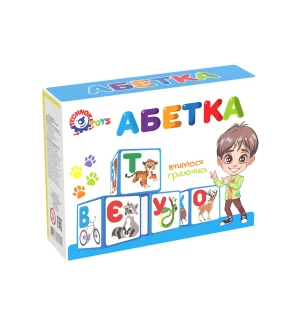 Іграшка кубики "Абетка ТехноК" (укр.) 0212 (47шт) у коробці 16.5×12.5×4 см