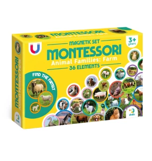 Магнітний набір 200271 (32шт) Монтесорі «Родини тварин: ферма» Dodo у коробці 14*4*21 см