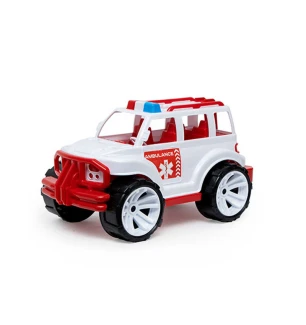 Машинка "Позашляховик класичний малий" 326 (8шт) "BAMSIC" "Швидка допомога" у сітці  