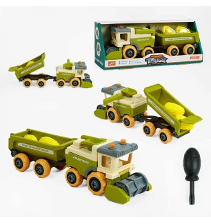 Комбайн-конструктор 8813 (72шт/2) викрутка причіп кукурудза у коробці  