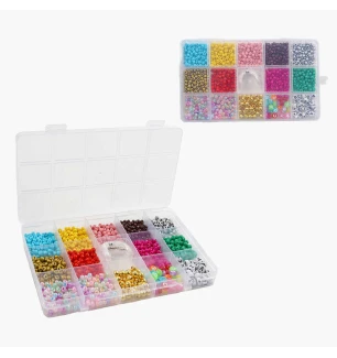 Бісер дитячий 1198-36 (120шт/2) ліска у боксі  