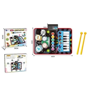 Килимок музичний 757-82 (60шт/2) звук клавіші музичні інструменти барабани барабанні палички зміна г