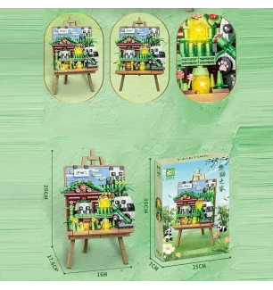 Конструктор 9155 (24шт) “Пейзаж” підсвічування у коробці  