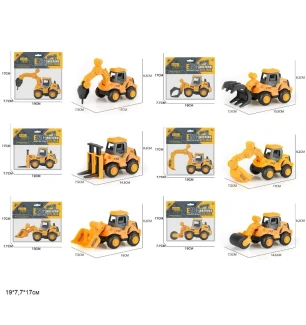 Будівельна техніка інерційна ZH998-55ABCDEF (180шт/2) press&go 6 видів у пакеті 19*7,7*17 см