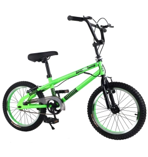 Велосипед трюковий 2-х колісний BMX 18' T-21861 green (1шт) з ручним гальмом у коробці