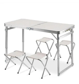 Стіл складаний з 4 стільцями розкладний для пікніка посилений Folding Table (1шт) у коробці