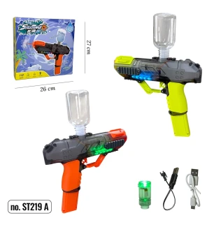 Водяна зброя пістолет WATER GUN ST219A (48шт) 2 кольори акумуляторний у коробці 27*6*26 см