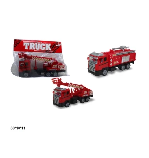 Пожежна машина інерційна 928-7/928-9 (72шт/2) 2 види у пакеті 30*10*11 см