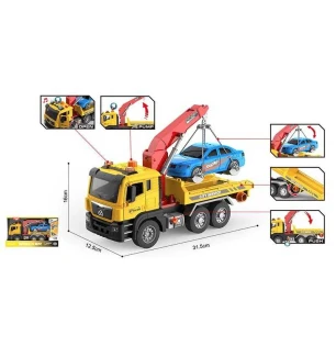 Евакуатор WY 1119 A (18шт) на батарейках підсвітка звук інерція довжина 31 см рухомі деталі у коробц