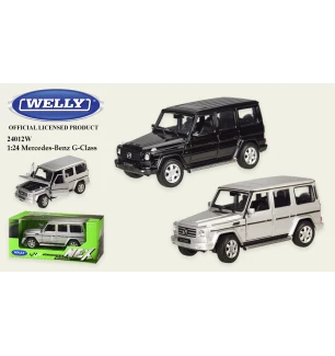 Машина металева 24012W (24шт/4) "WELLY" 1:24 MERCEDES-BENZ G-CLASS відкриваються двері капот 2 види