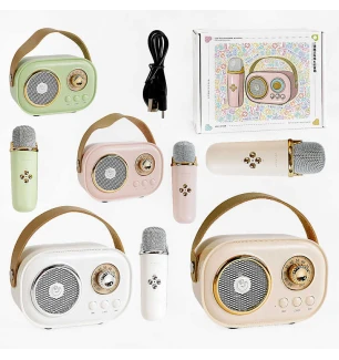 Караоке C 66373 (40шт) 4 види bluetooth мікрофон підсвічування від акумулятора/мережі type-c TF-карт
