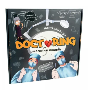 Настільна гра стратегічна "Doctoring - змагання лікарів" (укр) 30916 (13шт) у коробці 33*32*4,2 см