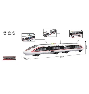 Потяг WY 970 A (18шт) звук підсвічування на батарейках довжина 58 см інерція відкриваються двері у к