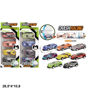 Набір модельок 4 шт KZ957-008 (144шт/2) CRASH металеві у коробці 26,5*4*10,8 см