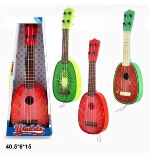 Гітара дитяча струна 376-1A (96шт/2) фрукти 3 види у коробці 40,5*6*15 см