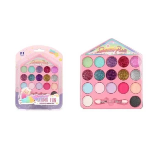 Косметичка дитяча ZR 21 G (288шт/2) 17 кольорів аплікатор тіні блискітки на  листі