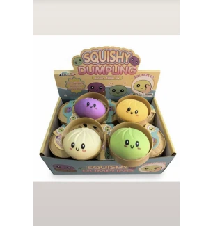 Іграшка антистрес-сквіш 10 см 030626 (288шт/2) "Squeezy Dumplings" м'який пельмень однотоний тренд 