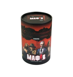 Розважальна гра "Мафія" 30698 (6шт) українською мовою у тубусі 16,5*11*11 см