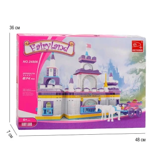 Конструктор AUSINI 24806 (12шт/2) "Мальовничий замок" 614 деталей у коробці