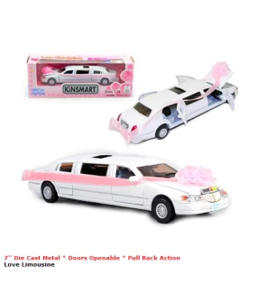 Модель лімузин KINSMART KT7001WW (72шт/6) "Lincoln Town Love Car Limousine 1999" у коробці 23*8*7,5 