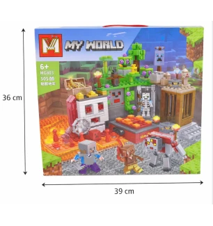 Конструктор Майнкрафт MY WORLD MINECRAFT MG803 (36шт/2) 505 елементів у коробці 39*6,5*36 см