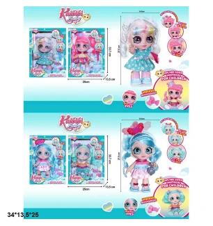 Kaibibi BLD312/312-1 (24шт/3) Kindi Kids Dolls з аксесуарами 4 види у коробці 34*13,5*25 см