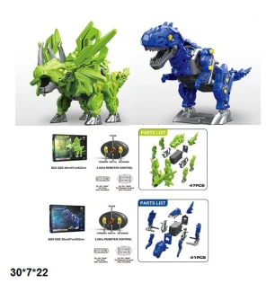 Конструктор на р/к SK01/SK03 (36шт/2) динозавр на інтерактивний батарейковий музичний ходить 2 види