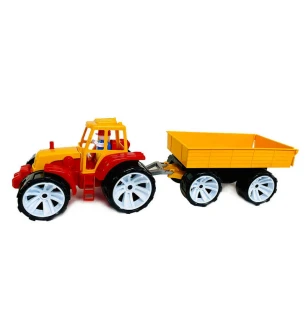 Трактор BAMS причіп кольоровий 007/9 (4шт) "BAMSIC" 2 кольори у сітці