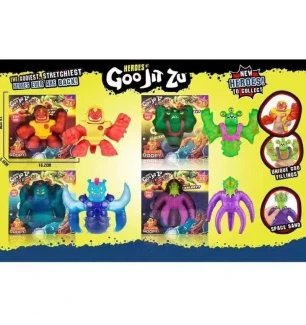 Іграшка-тянучка антистрес GooJitZu CX 1203-1206 (144шт) 4 види “Мультгерой” гумова оболонка орбізи в