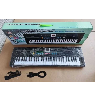 Синтезатор MQ 6187 (12шт) піаніно звук працює від мережі та батарейок USB кабель мелодії барабан рег