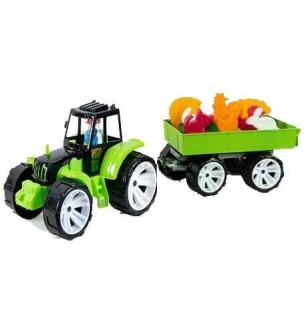 Трактор з причепом та ферма 007/12 (8шт) кольоровий "BAMSIC"