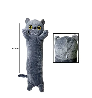 М'яка іграшка подушка 301025 (250шт) сірий кіт-батон 50 см