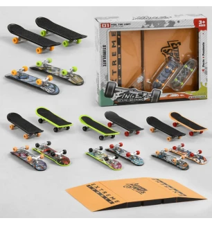 Пальчиковий скейт FINGERBOARD фінгерборд з трампліном ВВ 504 D (72шт/2) у коробці