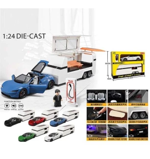 Машина метал-пластик M 92321-6 (24шт) інерція підсвічування звуки пісня англ відкриваються дверцята 