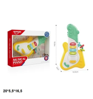 Гітара дитяча HE0551 (48шт) батарейкова музична світиться у коробці 20*5,5*16,5 см