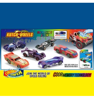 Машина метал (аналог "Hot Wheels") KBS868 (720шт/4) змінює колір 6 видів на планш. 16,5*11*3,5 см