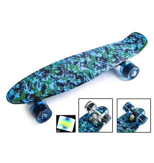 Пенніборд (Пенниборд) PENNY BOARD "MILITARY 2" "Комуфляж 2" (8шт) PU колеса світяться, в пак.