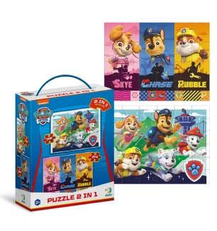 Пазли дитячі 2 в 1 200561 (12шт) Dodo Paw Patrol «Такі хороші цуценята» 24+36 елементів у коробці 