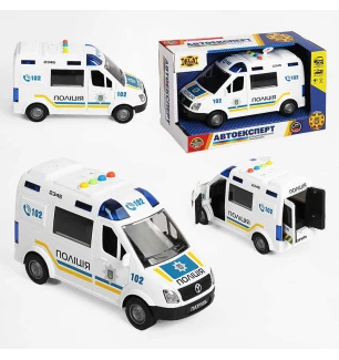 Машина "Поліція" 69609 (36шт) "Авто Експерт" укр мова тематичні фрази та пісні підсвічування відчиня