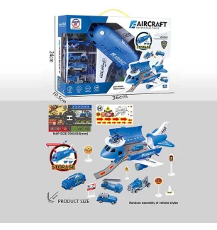 Літак-парковка 8826 A (36шт) музичний чип мелодії наліпки у коробці 