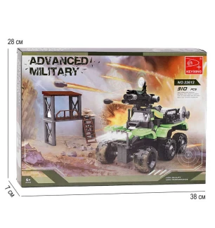 Конструктор AUSINI 22612 (12шт/2) "Військова машина" 310 деталей у коробці  
