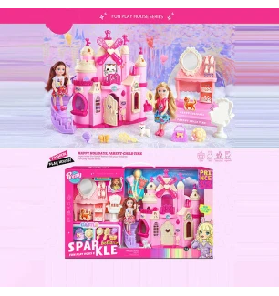 Будиночок з лялькою 7015 (8шт) меблі аксесуари у коробці