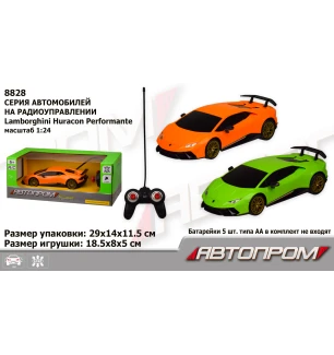 Машина батарейкова на р/к 8828 (24шт) "АВТОПРОМ" 1:24 R/C Lamborghini Huracan Performante 2 види у к